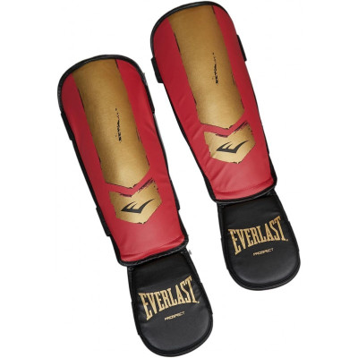 Оригинальная Детская Защита Ног Everlast Prospect Shin Guards - Black/Gold/Red