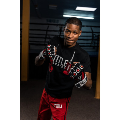 Оригинальные Гелевые Бинты TITLE Boxing Gel Rage Fist Wrap Gloves - Black/Red