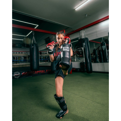 Оригинальная Защита Голени И Голеностопа TITLE Boxing Vinyl Shin-Instep Guards 2.0 - Black