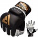 Оригинальные Перчатки RDX T2 Leather MMA Grappling Gloves - Black/Golden