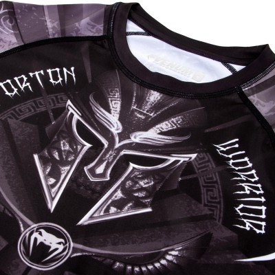 Оригинальный Рашгард Venum Gladiator 3.0 Short Sleeves - Black/White 
