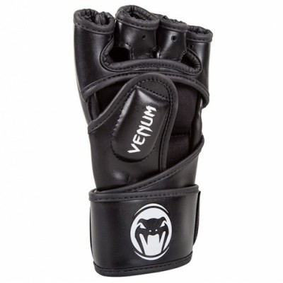 Оригинальные Перчатки Venum Impact MMA Gloves - Skintex Leather - Black