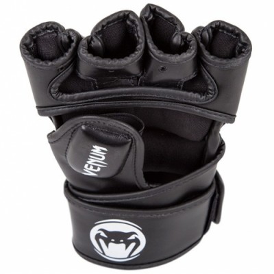 Оригинальные Перчатки Venum Impact MMA Gloves - Skintex Leather - Black