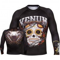 Оригинальный Рашгард Venum Santa Muerte 2.0 Rashguard LS- Black