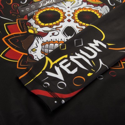 Оригинальный Рашгард Venum Santa Muerte 2.0 Rashguard LS- Black
