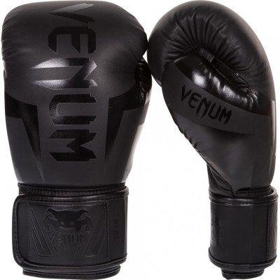 Оригинальные Боксерские Перчатки Venum Elite Boxing Gloves - Black/Black