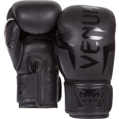Оригинальные Боксерские Перчатки Venum Elite Boxing Gloves - Black/Black