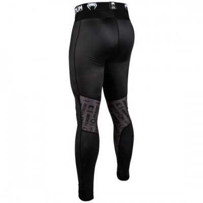 Оригинальные Компрессионные Штаны Venum Logos Spats - Black/White