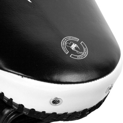 Оригинальные Тай-Пады Venum Elite Leather Kick Pads - Black/Ice