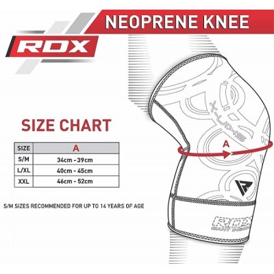 Оригинальный Неопреновый Фиксатор Колена RDX K1 Skin-X Knee Support Sleeve - Black