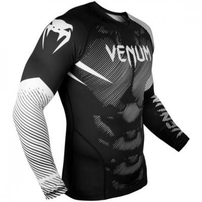 Оригинальный Рашгард Venum NoGi 2.0 Rashguard Long Sleeves - Black/White