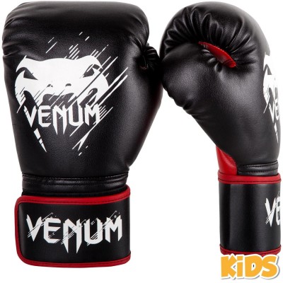 Оригинальные Детские Боксерские Перчатки Venum Contender - Black/Red