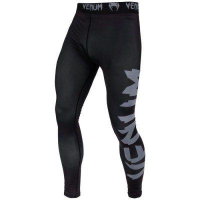 Оригинальные Компрессионные Штаны Venum Giant Compression Spats - Black/Grey