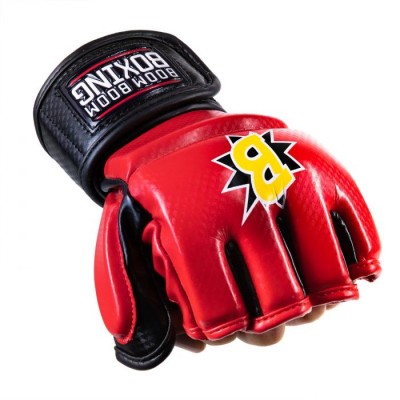 Оригинальные Перчатки BOOM BOOM Striker MMA Gloves By TITLE - Red/Black