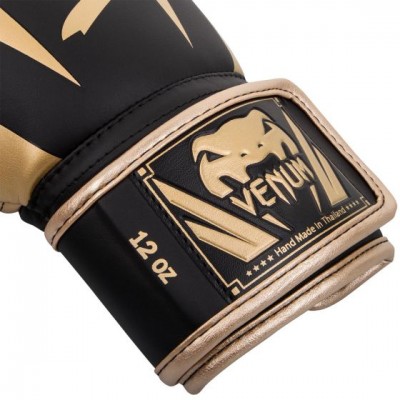 Оригинальные Боксерские Перчатки Venum Elite Boxing Gloves - Black/Gold