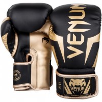 Оригинальные Боксерские Перчатки Venum Elite Boxing Gloves - Black/Gold