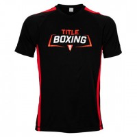 Оригинальная Тренировочная Футболка TITLE Boxing Mainstay Wicking Poly Tee - Black/Red