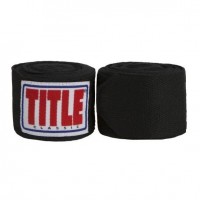 Оригинальные Бинты TITLE Classic Traditional Weave 180" Hand Wraps (4.5М) - Black