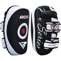 Оригинальный Тай-Пад RDX T3 Muay Thai Kick Pads - Black/White