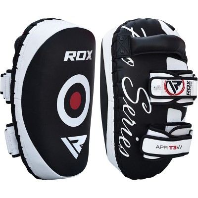 Оригинальный Тай-Пад RDX T3 Muay Thai Kick Pads - Black/White