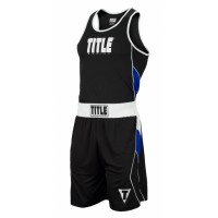 Оригинальная Детская Боксерская Форма TITLE Aerovent Elite Amateur Boxing Set 8 - Black/Navy