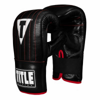 Оригинальные Снарядные Перчатки TITLE Boxing Professional Old School Leather Bag Gloves 3.0 - Black
