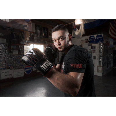 Оригинальные Снарядные Перчатки TITLE Boxing Professional Old School Leather Bag Gloves 3.0 - Black
