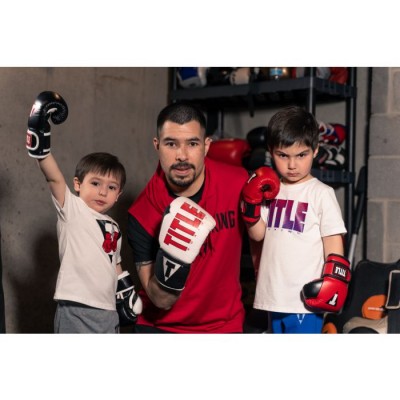 Оригинальные Детские Боксерские Перчатки TITLE Boxing Youth Bag Gloves - Black/White