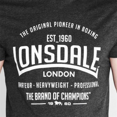 Оригинальная Футболка Lonsdale Boxing T Shirt Mens - Grey