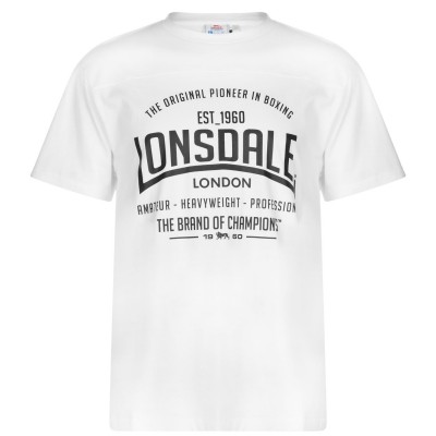 Оригинальная Футболка Lonsdale Boxing T Shirt Mens - White